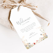 Blissful Colorful Boho Wildflower Wedding Welcome ギフトタグ