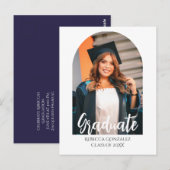 Blissful Graduation Invitation Card ポストカード (正面/裏面)