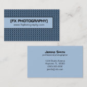 Blissfully Chic名刺、青 名刺 (正面/裏面)