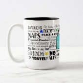 Blissville Childfreeのマグ(2ある調子を与えられる) ツートーンマグカップ (左)