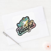 Blithful Frogステッカー – かわいい&おもしろいFrog Art スクエアシール (封筒)