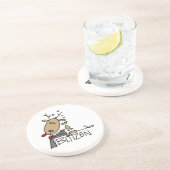 BlitzenのトナカイのクリスマスのTシャツおよびギフト コースター (側面)