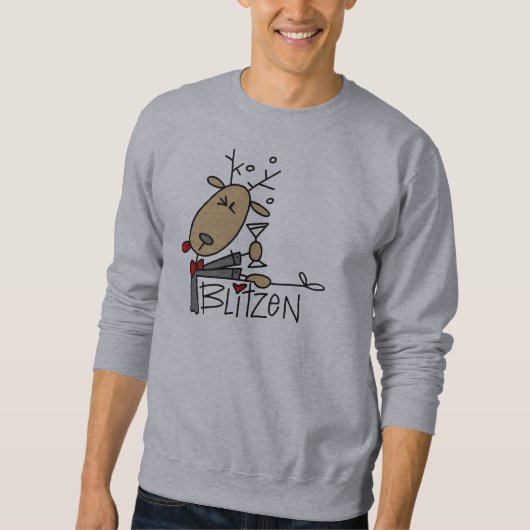 BlitzenのトナカイのクリスマスのTシャツおよびギフト スウェットシャツ (正面)