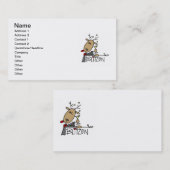 BlitzenのトナカイのクリスマスのTシャツおよびギフト 名刺 (正面/裏面)