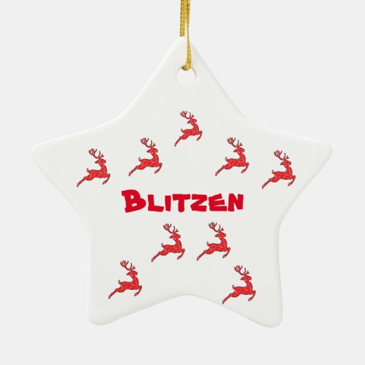 Blitzen -オーナメント（トナカイ） セラミックオーナメント (裏面)