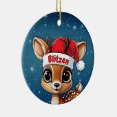 Blitzen Baby Deer, Fawn, Doe, Reindeer 🦌🎄 セラミックオーナメント (右)