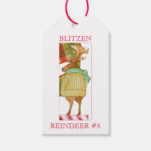 BLITZEN REINDEERギフトラベル ギフトタグ (正面)