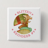 BLITZEN REINDEERスクエアピンボタン 缶バッジ (正面)