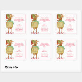 BLITZEN REINDEERラージアドレス封筒用シール スクエアシール (シート)