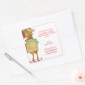 BLITZEN REINDEERラージアドレス封筒用シール スクエアシール (封筒)