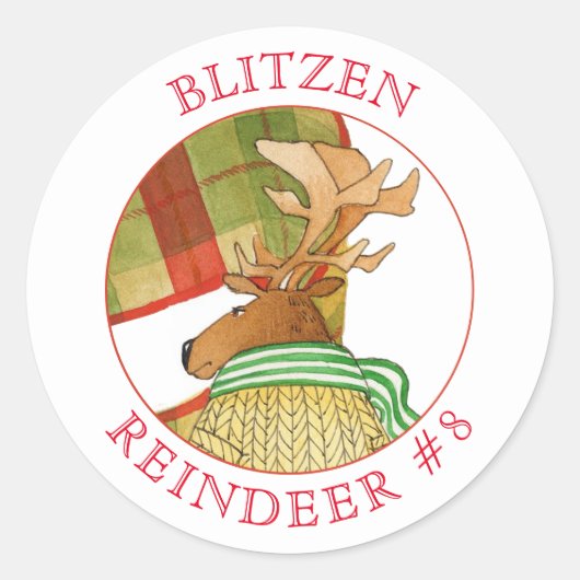 BLITZEN REINDEER大型ラウンドシール ラウンドシール (正面)