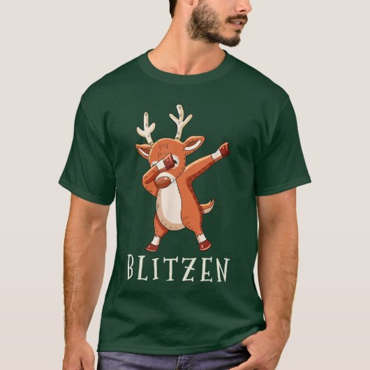 BLITZEN Santas Reins Family Matching Outfit Christ Tシャツ (正面)