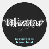 Bliznar, myspace.com/bliznarband ラウンドシール (正面)