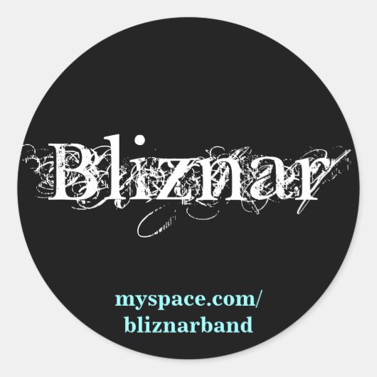 Bliznar, myspace.com/bliznarband ラウンドシール (正面)
