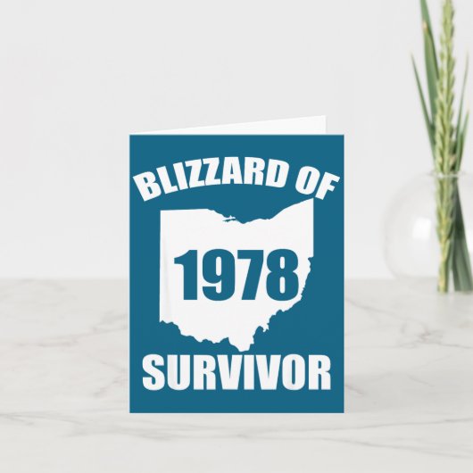 Blizzard Of 1978 Survivor Funny Ohio Winter Snowst カード (正面)