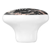 Blkとバラ金ゴールド大理石金ゴールドバー、Wht名モノグラム セラミックノブ (側面)