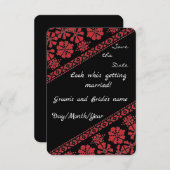 BlkとRd Tatrez結婚救/the/Date Announce セーブザデート (正面/裏面)