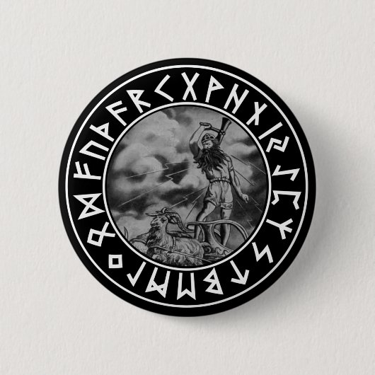 Blkのボタンのトールのruneの盾 缶バッジ (正面)