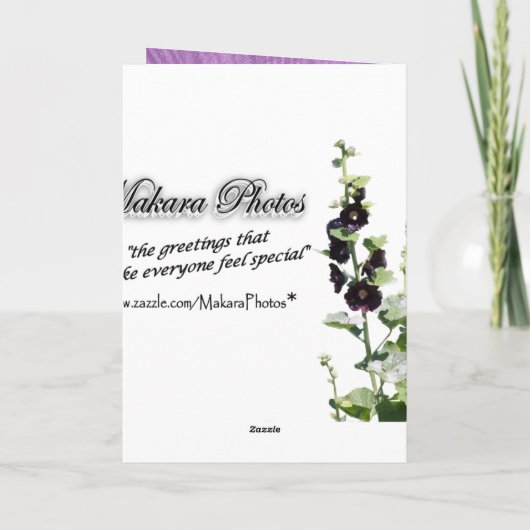 BlkのHollyhockの母は大事な行事を日カスタマイズ カード (裏面)