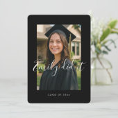 BLK & GRAY 2026 | Graduation Invite with Photo 招待状 (スタンド正面)