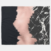blk marbl rgストロ絵を描スト フリースブランケット (正面(横))