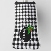 Blk/White Christmasカスタム Christmas Golf Bladeパターカバー ゴルフヘッドカバー (回転90)