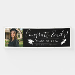 BLK & WHT 2026 | Graduation Banner with Photo 横断幕