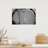 Blk & Wht Banjoポスター ポスター (キッチン)