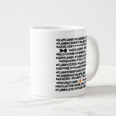 #BLKWMNPLANハッシュタグプランナージャンボマグ ジャンボコーヒーマグカップ (正面右)