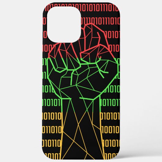 BLMのオタクのためのブラックパワーフィスト Case-Mate iPhoneケース (裏面)