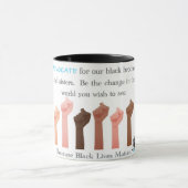 BLMの支持者のコーヒー・マグ マグカップ (中央)