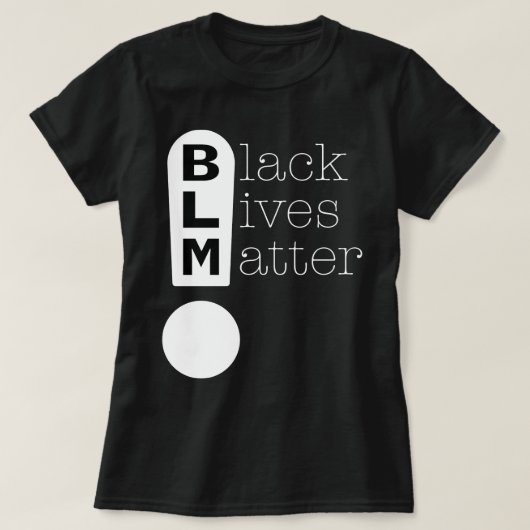 BLM感嘆符Black lives Matter Support Tシャツ (デザイン正面)