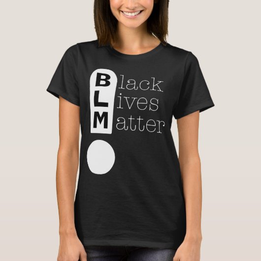 BLM感嘆符Black lives Matter Support Tシャツ (正面)