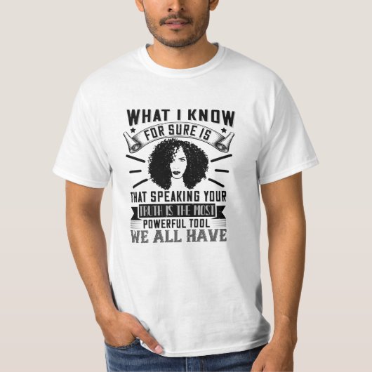 BLM – あなたの話真実は強力である Tシャツ (正面)