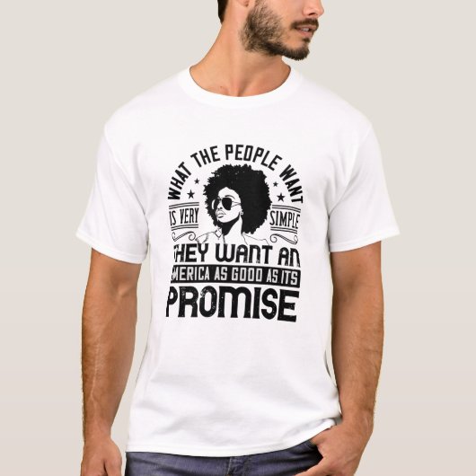 BLM – アメリカは約束を守る Tシャツ (正面)