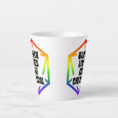 BLM ブラック・ライブズ・マター LGBTQ+ カフェラテマグ (正面)