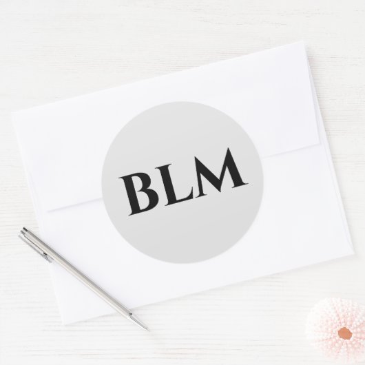 BLM ラウンドシール (封筒)