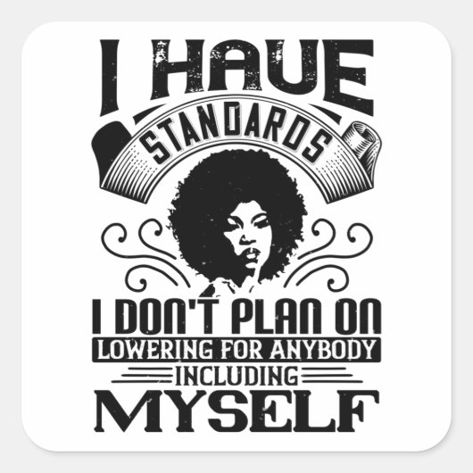 BLM – 基準を決して下げないこと スクエアシール (正面)