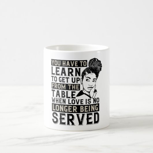 BLM – 愛が提供されない時に起きなさい コーヒーマグカップ (中央)