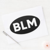 BLM – 黒人生活問題アンチ人種差別バンパー 楕円形シール (封筒)