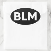 BLM – 黒人生活問題アンチ人種差別バンパー 楕円形シール (バッグ)