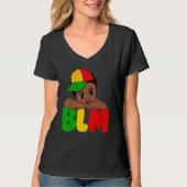 BLM Black King Black History Melanin African Black Tシャツ (正面)