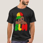 BLM Black King Black History Melanin African Black Tシャツ (正面)