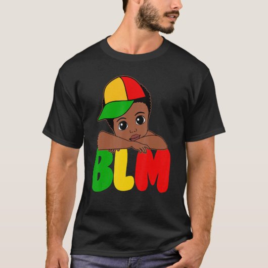BLM Black King Black History Melanin African Black Tシャツ (正面)
