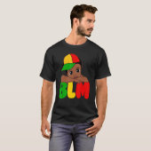 BLM Black King Black History Melanin African Black Tシャツ (正面フル)