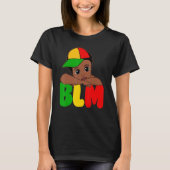 BLM Black King Black History Melanin African Black Tシャツ (正面)