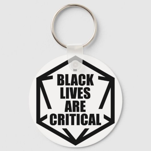 BLM Black Lives are Critical [B&W] キーホルダー (正面)