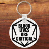 BLM Black Lives are Critical [B&W] キーホルダー (正面)