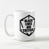 BLM Black Lives are Critical [B&W] コーヒーマグカップ (左)