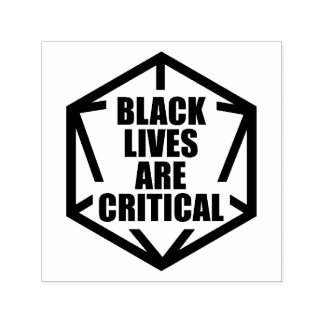 BLM Black Lives are Critical [B&W] セルフインキングスタンプ